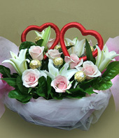 9 roses,5 Lilium,6 Cholocates