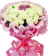 56 Pink and white roses